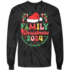 Family Christmas 2024 Making Memories Together Tie-Dye Long Sleeve Shirt