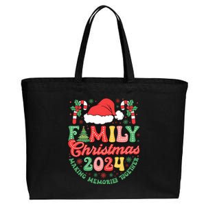 Family Christmas 2024 Making Memories Together Cotton Canvas Jumbo Tote