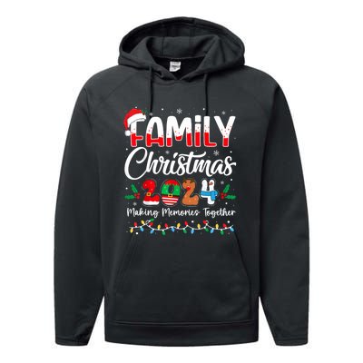 Family Christmas 2024 Matching Squad Santa Elf Funny Xmas Performance Fleece Hoodie