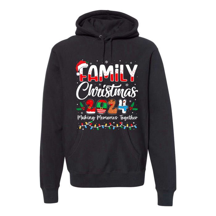 Family Christmas 2024 Matching Squad Santa Elf Funny Xmas Premium Hoodie