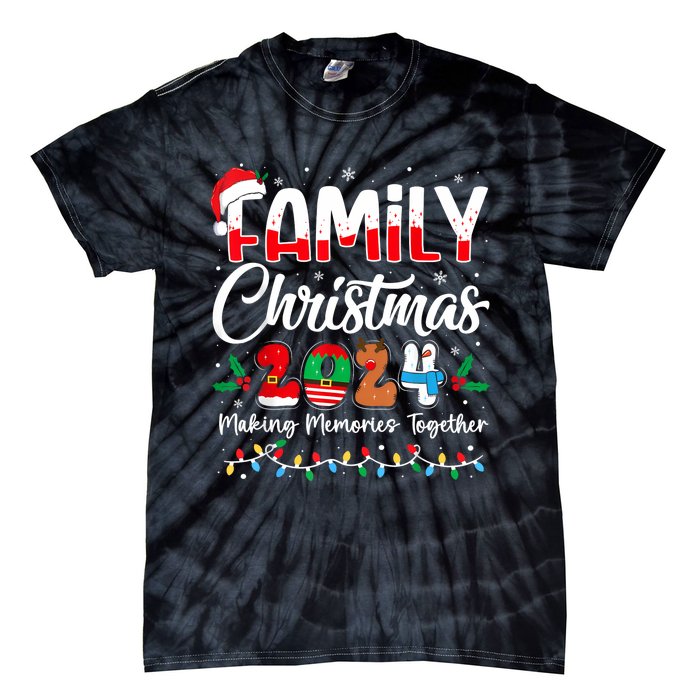 Family Christmas 2024 Matching Squad Santa Elf Funny Xmas Tie-Dye T-Shirt