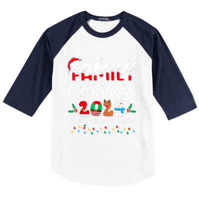 Family Christmas 2024 Matching Squad Santa Elf Funny Xmas Baseball Sleeve Shirt