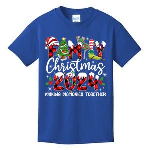 Family Christmas 2024 Making Memories Together Xmas Ornat Gift Kids T-Shirt