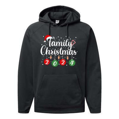 Family Christmas 2024 Xmas Holiday Pajamas Family Vacation Performance Fleece Hoodie