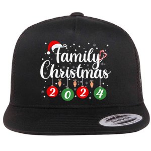 Family Christmas 2024 Xmas Holiday Pajamas Family Vacation Flat Bill Trucker Hat