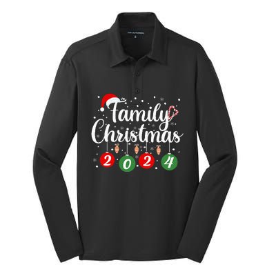 Family Christmas 2024 Xmas Holiday Pajamas Family Vacation Silk Touch Performance Long Sleeve Polo