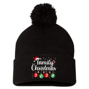 Family Christmas 2024 Xmas Holiday Pajamas Family Vacation Pom Pom 12in Knit Beanie