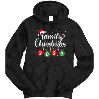 Family Christmas 2024 Xmas Holiday Pajamas Family Vacation Tie Dye Hoodie