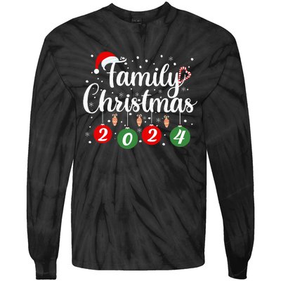 Family Christmas 2024 Xmas Holiday Pajamas Family Vacation Tie-Dye Long Sleeve Shirt