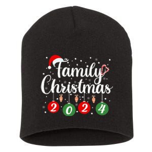 Family Christmas 2024 Xmas Holiday Pajamas Family Vacation Short Acrylic Beanie