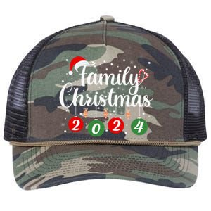 Family Christmas 2024 Xmas Holiday Pajamas Family Vacation Retro Rope Trucker Hat Cap