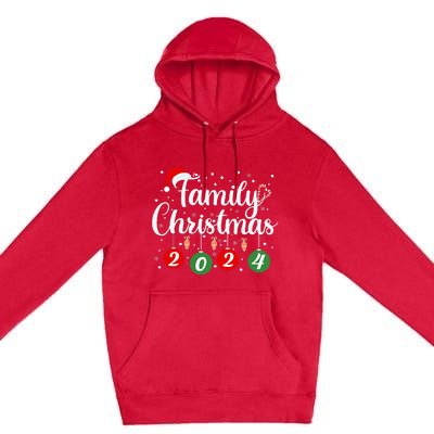 Family Christmas 2024 Xmas Holiday Pajamas Family Vacation Premium Pullover Hoodie