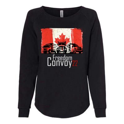 Freedom Convoy 22 Canada Truckers Womens California Wash Sweatshirt