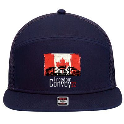 Freedom Convoy 22 Canada Truckers 7 Panel Mesh Trucker Snapback Hat