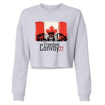 Freedom Convoy 22 Canada Truckers Cropped Pullover Crew