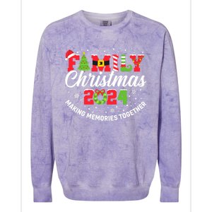 Family Christmas 2024 Matching Outfit Xmas Squad Santa Group Colorblast Crewneck Sweatshirt