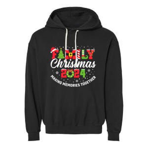 Family Christmas 2024 Matching Outfit Xmas Squad Santa Group Garment-Dyed Fleece Hoodie