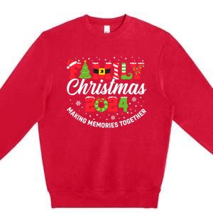 Family Christmas 2024 Matching Outfit Xmas Squad Santa Group Premium Crewneck Sweatshirt