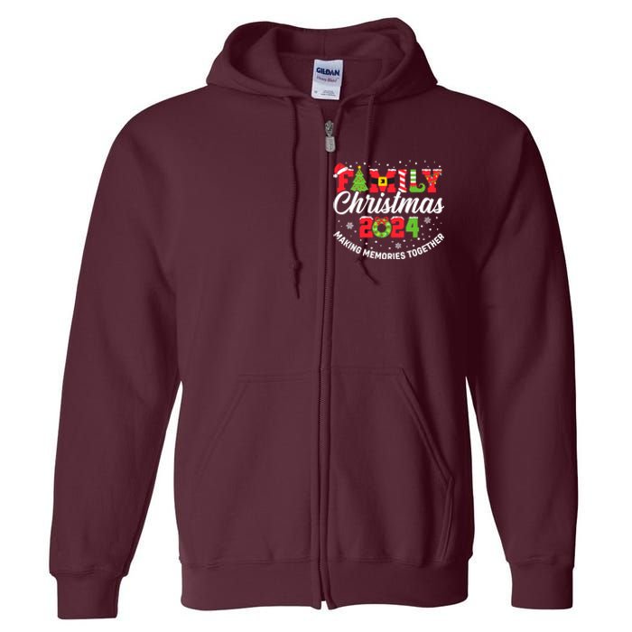 Family Christmas 2024 Matching Outfit Xmas Squad Santa Group Full Zip Hoodie