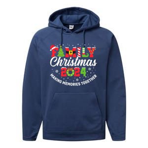 Family Christmas 2024 Matching Outfit Xmas Squad Santa Group Performance Fleece Hoodie