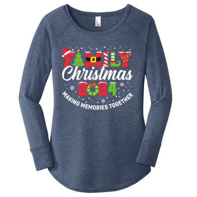 Family Christmas 2024 Matching Outfit Xmas Squad Santa Group Women's Perfect Tri Tunic Long Sleeve Shirt