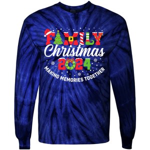 Family Christmas 2024 Matching Outfit Xmas Squad Santa Group Tie-Dye Long Sleeve Shirt