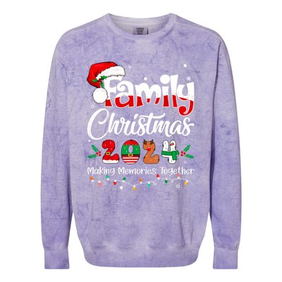 Family Christmas 2024 Matching Outfit Xmas Squad Santa Funny Gift Colorblast Crewneck Sweatshirt