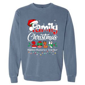 Family Christmas 2024 Matching Outfit Xmas Squad Santa Funny Gift Garment-Dyed Sweatshirt