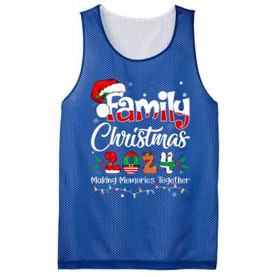 Family Christmas 2024 Matching Outfit Xmas Squad Santa Funny Gift Mesh Reversible Basketball Jersey Tank