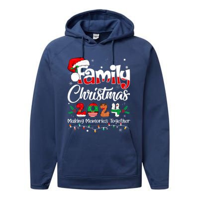 Family Christmas 2024 Matching Outfit Xmas Squad Santa Funny Gift Performance Fleece Hoodie