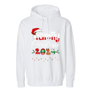 Family Christmas 2024 Matching Outfit Xmas Squad Santa Funny Gift Garment-Dyed Fleece Hoodie