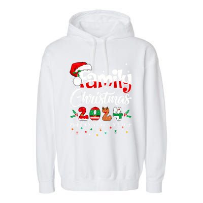 Family Christmas 2024 Matching Outfit Xmas Squad Santa Funny Gift Garment-Dyed Fleece Hoodie