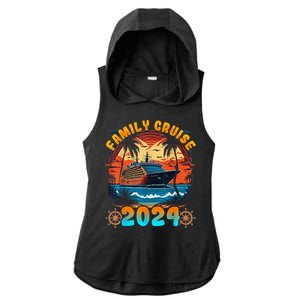 Family Cruise 2024 Cruising Family Vacation Ladies PosiCharge Tri-Blend Wicking Draft Hoodie Tank