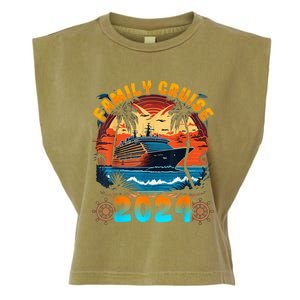 Family Cruise 2024 Cruising Family Vacation Garment-Dyed Women's Muscle Tee