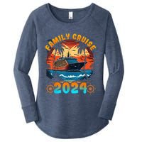 Family Cruise 2024 Cruising Family Vacation Women's Perfect Tri Tunic Long Sleeve Shirt