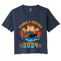 Family Cruise 2024 Cruising Family Vacation Women's Crop Top Tee