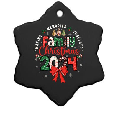 Family Christmas 2024 Matching Xmas Making Memories Together Ceramic Star Ornament