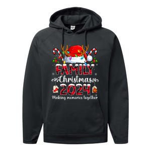 Family Christmas 2024 Matching Squad Santa Elf Funny Xmas Performance Fleece Hoodie