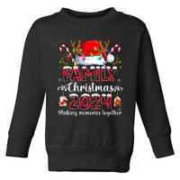 Family Christmas 2024 Matching Squad Santa Elf Funny Xmas Toddler Sweatshirt