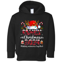 Family Christmas 2024 Matching Squad Santa Elf Funny Xmas Toddler Hoodie