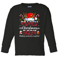 Family Christmas 2024 Matching Squad Santa Elf Funny Xmas Toddler Long Sleeve Shirt