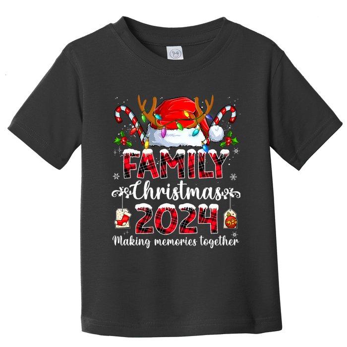 Family Christmas 2024 Matching Squad Santa Elf Funny Xmas Toddler T-Shirt