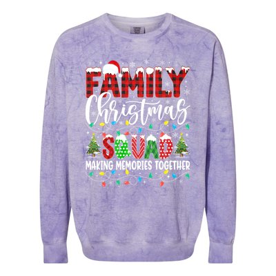 Family Christmas 2024 Matching Squad Santa Red Plaid Xmas Colorblast Crewneck Sweatshirt