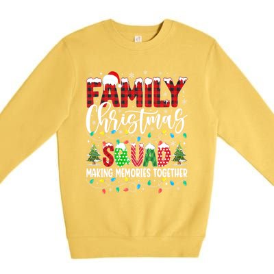 Family Christmas 2024 Matching Squad Santa Red Plaid Xmas Premium Crewneck Sweatshirt