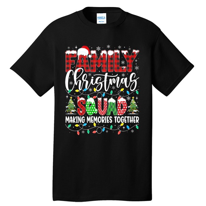 Family Christmas 2024 Matching Squad Santa Red Plaid Xmas Tall T-Shirt