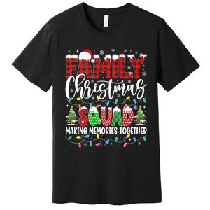 Family Christmas 2024 Matching Squad Santa Red Plaid Xmas Premium T-Shirt