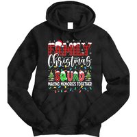 Family Christmas 2024 Matching Squad Santa Red Plaid Xmas Tie Dye Hoodie