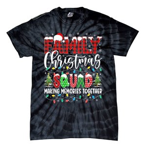 Family Christmas 2024 Matching Squad Santa Red Plaid Xmas Tie-Dye T-Shirt