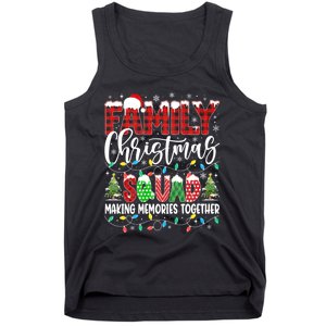 Family Christmas 2024 Matching Squad Santa Red Plaid Xmas Tank Top