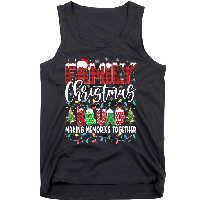 Family Christmas 2024 Matching Squad Santa Red Plaid Xmas Tank Top